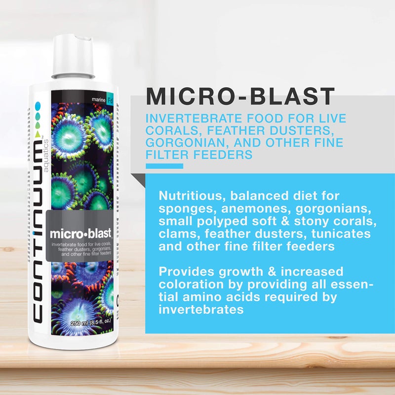 Continuum Aquatics Brightwell Aquatics Micro-Blast - invertebrate food for live corals, feather dusters, gorgonians, and other fine filter feeders, 500 ml - Image 1
